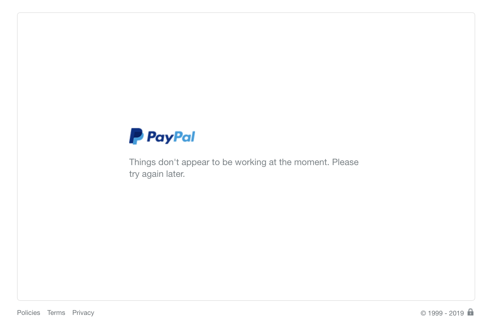 PayPal payment field is not working